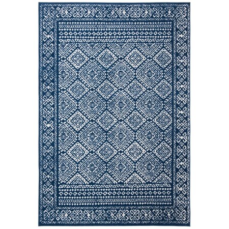 Safavieh 2 x 5 ft. Tulum Power Loomed Rectangle Area Rug Navy & Ivory TUL264N-25